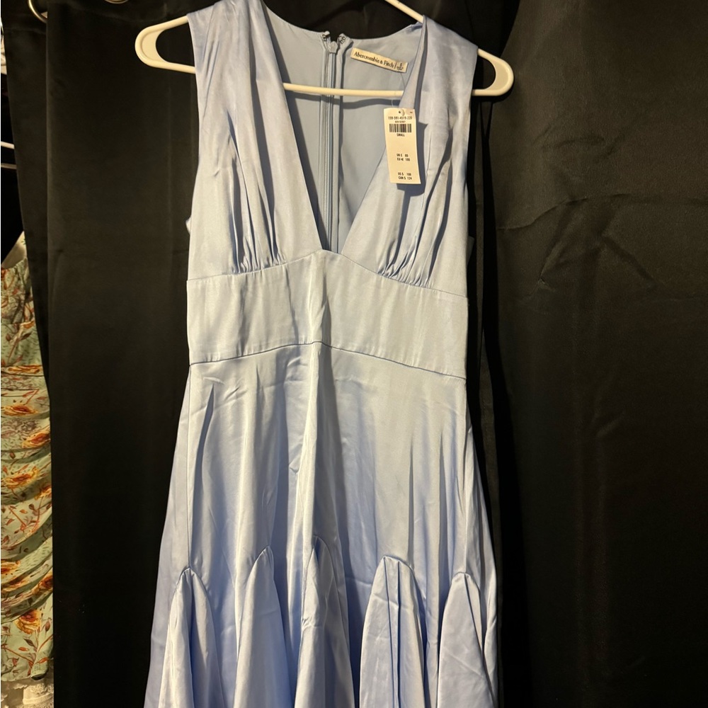 Abercrombie & Fitch Light Blue Midi Dress